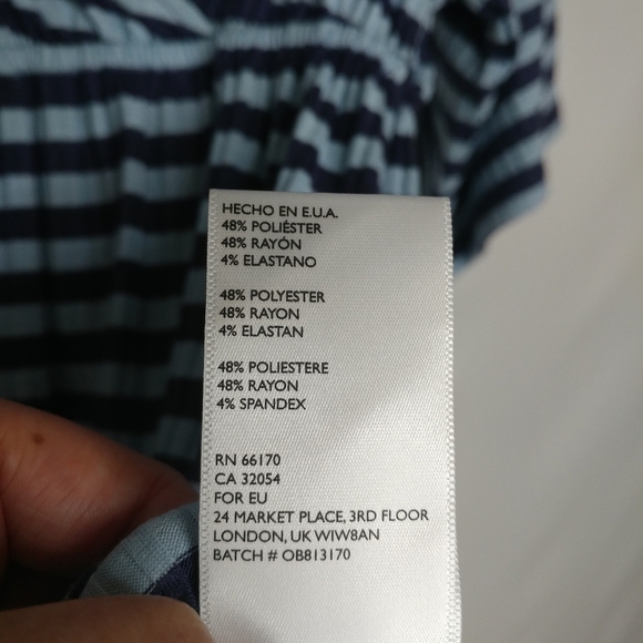 Urban Outfitters Knit Deep V Striped Blue Romper - Picture 13 of 13